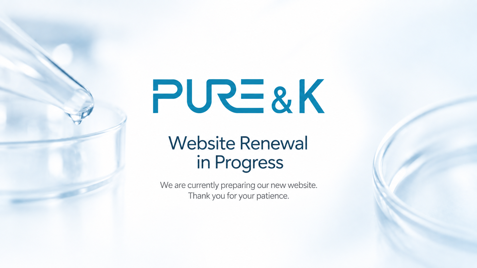 PURE&K Website Renewal in Progress
